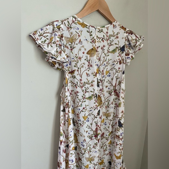 Zimmermann Frilled Tank MIDI Dress Garden Print Butterfly Size 2 / US Medium - Picture 8 of 16